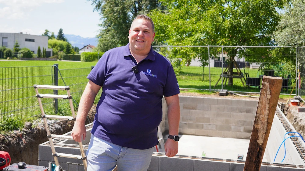 Portrait Mathias Ausserbrunner, Poolbau in Vorarlberg